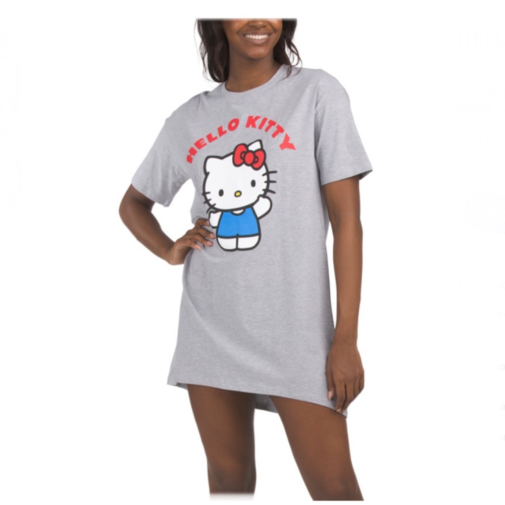 HELLO KITTY Printed Sleep Gown Women's Size Small Made By Sanrio NWTS
